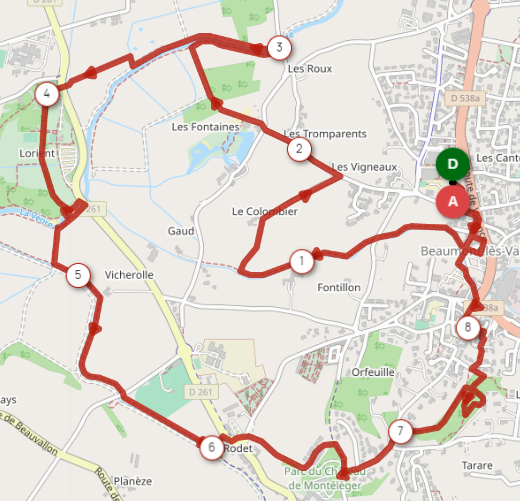 Parcours du 8km